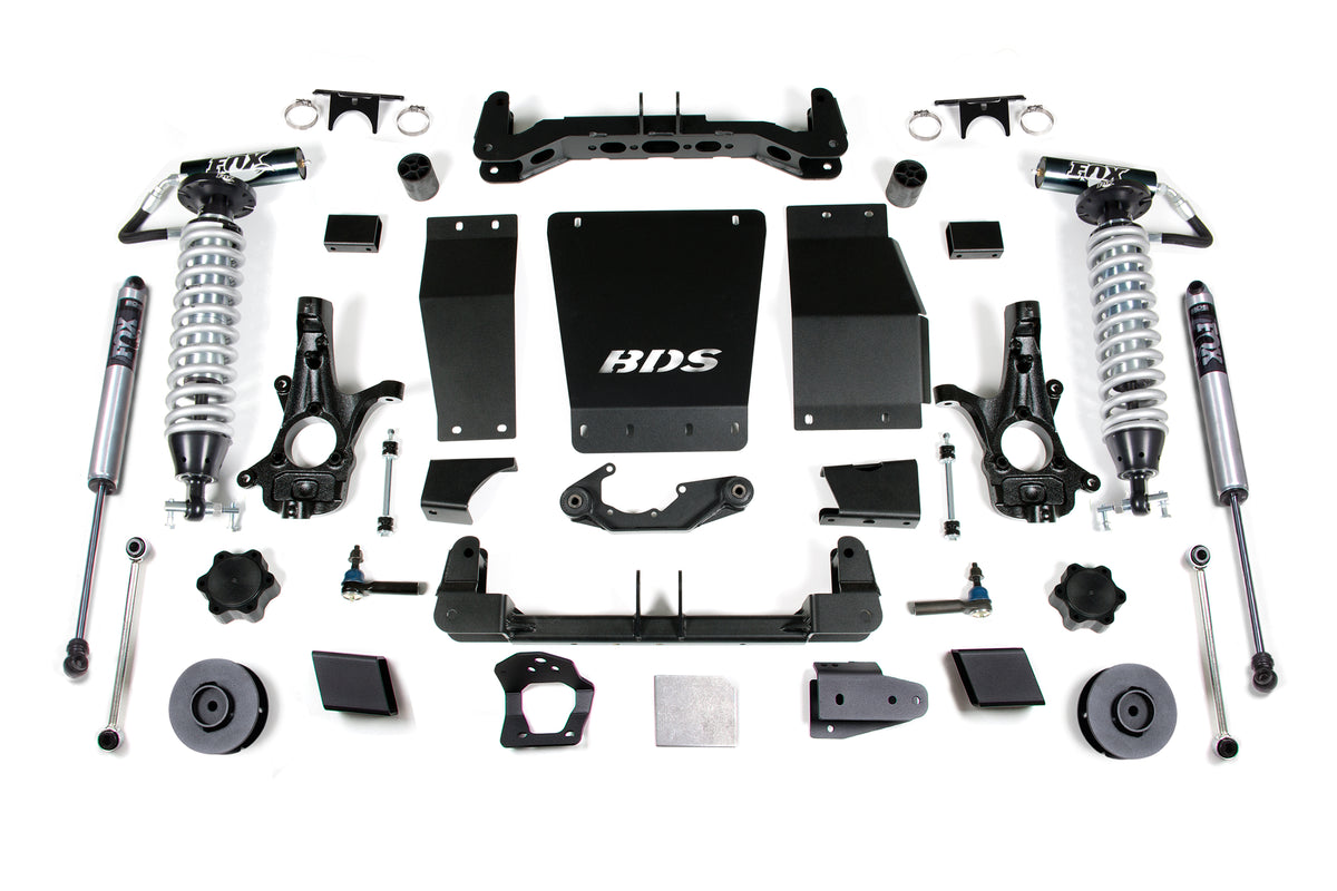 BDS Suspension 4 Inch Lift Kit FOX 2.5 Coil-Over Chevy/GMC Suburban Tahoe Yukon/XL 1500 15-19 4WD Aluminum / Stamped Steel Fox 2.5 Performance Shocks (BDS734FDSC)