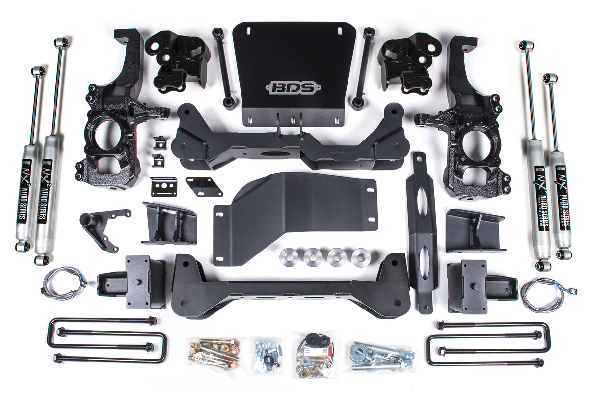 BDS Suspension 5 Inch Lift Kit Silverado/Sierra 2500HD/3500HD 20-24 4WD 5 Inch Block Without Overload FOX 2.0 Performance (BDS766FS)