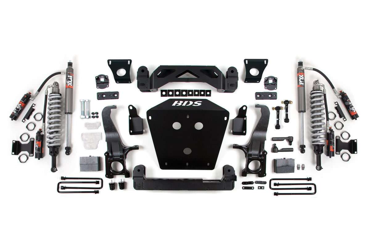 BDS Suspension 07-15 Toyota Tundra 7 Inch Suspension System, 4 Inch Rear Block - Fox 2.5 Performance Elite Series C/O, Fox 2.5 Performance Elite Series Shocks BDS Suspension (BDS813FPE)
