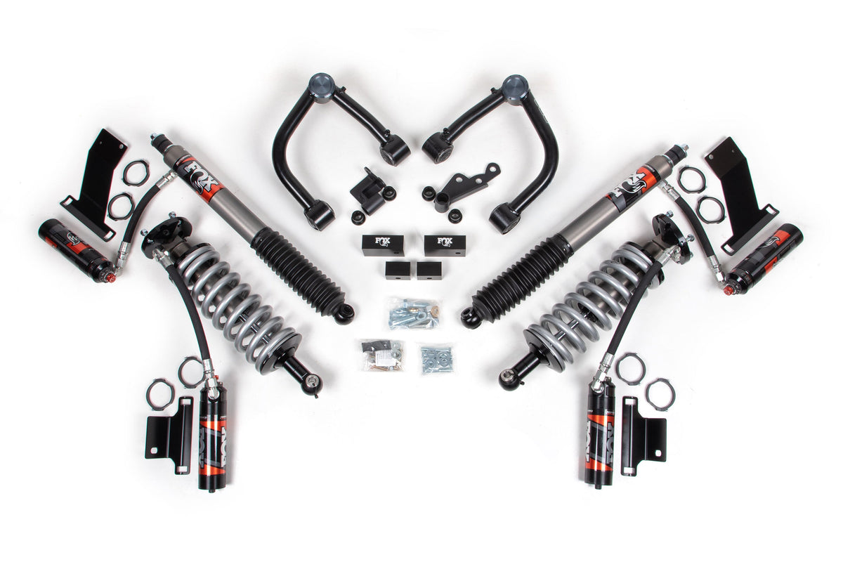 BDS Suspension 22-26 Toyota Tundra TRD Pro 4WD, 1 Inch Coilover Leveling Kit, 0 Inch Rear Lift - Fox 2.5 Performance Elite Series C/O Front, Fox 2.5 Performance Elite Series Rear Shock BDS Suspension (BDS844PES)