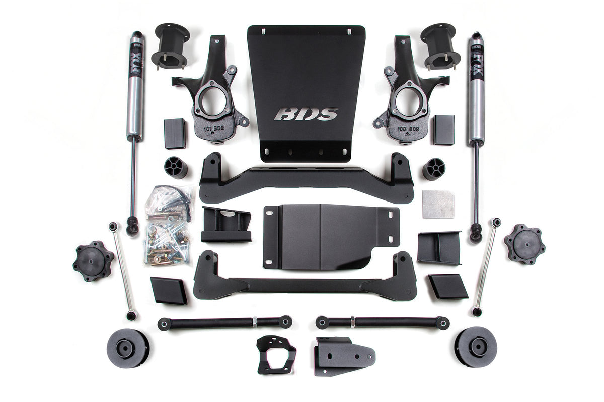 BDS Suspension 07-14 Chevrolet SUV - GMC SUV 4WD 4.5 Inch Suspension Lift Kit, 3 Inch Rear Lift, Spacer, Fox 2.0 IFP Performance Series Shocks BDS Suspension (BDS906FS)
