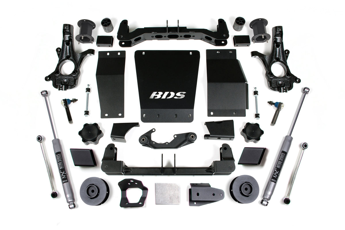 BDS Suspension 15-20 Chevrolet SUV - GMC SUV 4WD 4.5 Inch Suspension Lift Kit (Cast Steel), 3 Inch Rear Lift, Spacer, NX2 Nitro Shocks BDS Suspension (BDS908H)