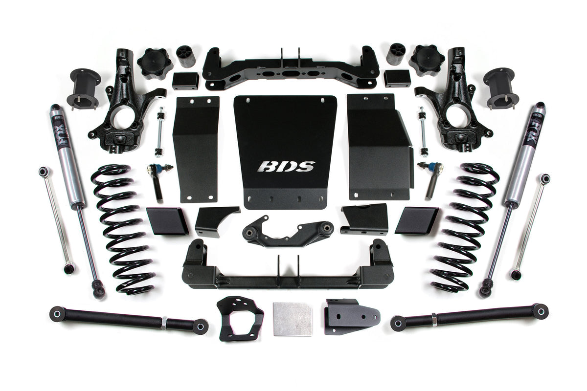 BDS Suspension 15-20 Chevrolet SUV - GMC SUV 4WD 6 Inch Suspension Lift Kit (Cast Steel), 5 Inch Rear Lift, Coil Spring, Fox 2.0 IFP Performance Series Shocks BDS Suspension (BDS910FS)