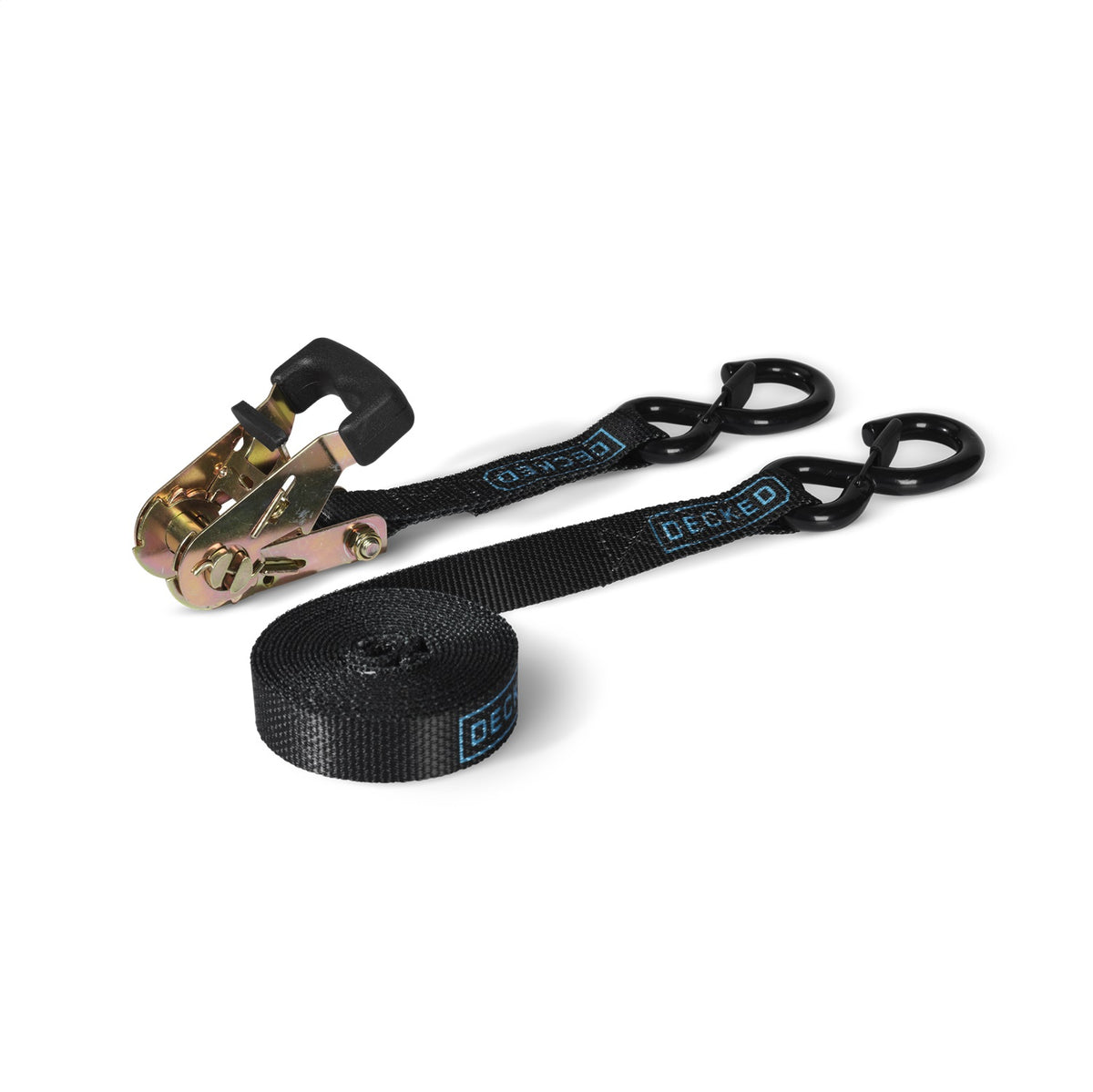 DECKED Rachet Straps - Standard ratchet straps with DECKED logo - Black
