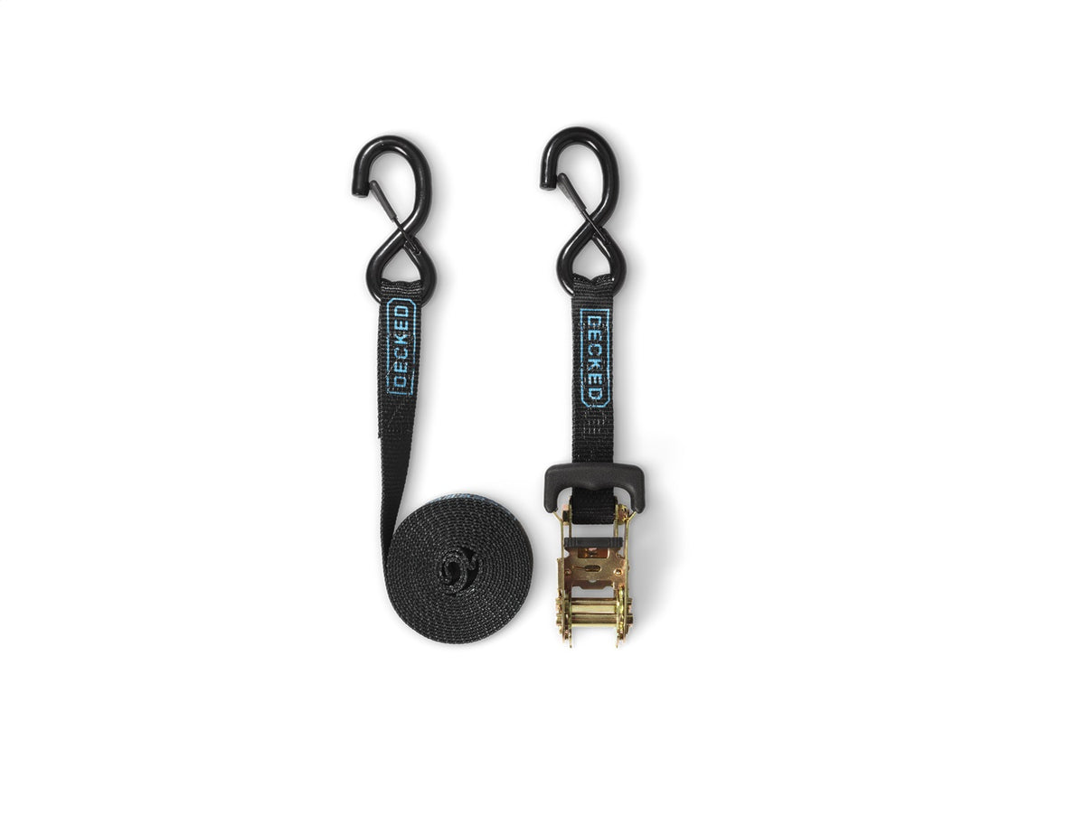 DECKED Rachet Straps - Standard ratchet straps with DECKED logo - Black