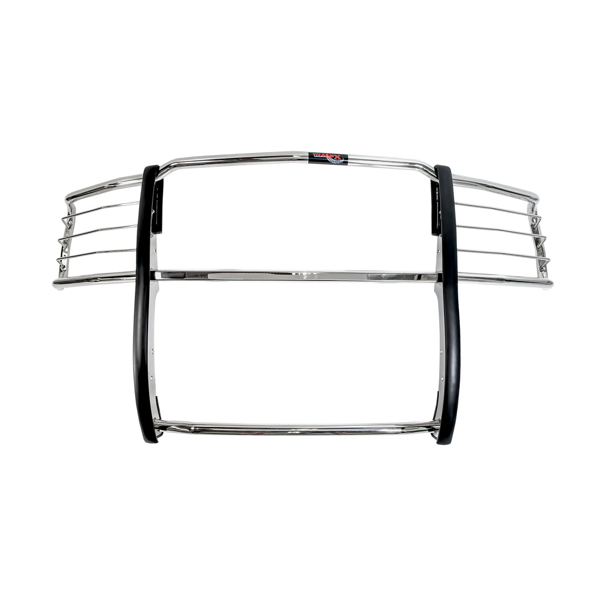 TrailFX Grille Guard For Chevrolet Silverado 1500, Chevrolet Silverado 1500 LD - Polished Stainless Steel With Brush Guard Without Skid (E0033S)