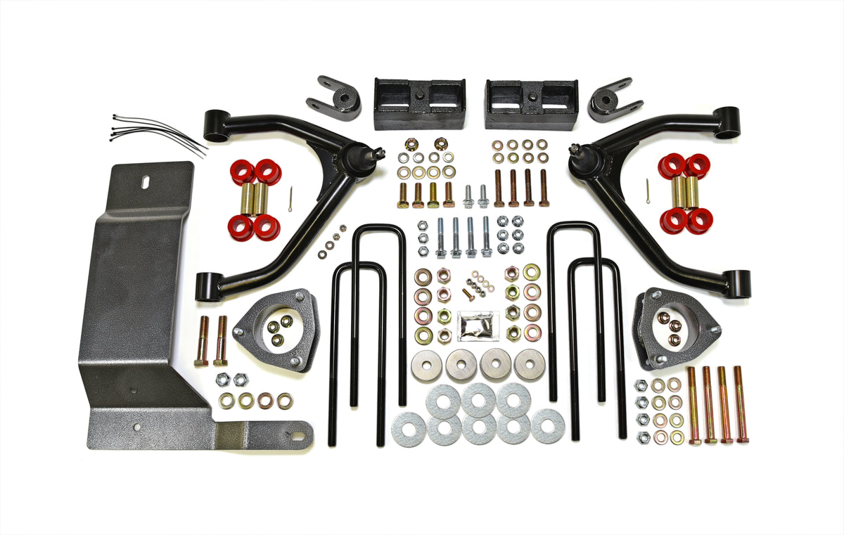 TrailFX Suspension Lift Kit For Chevrolet, GMC Trucks - 4 In Front Lift 1-3/4 In Rear Lift W/O Shock Absorbers In (G40SL2)