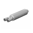 MBRP 3 Inch Exhaust Pipe ID Inlet/Dual 2.5 Inch ID Outlet 30 Inch Muffler Mild Tone Aluminized Steel