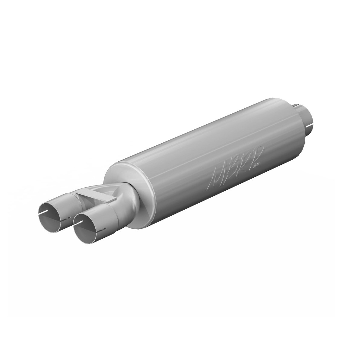 MBRP 3 Inch Exhaust Pipe ID Inlet/Dual 2.5 Inch ID Outlet 30 Inch Muffler Mild Tone Aluminized Steel