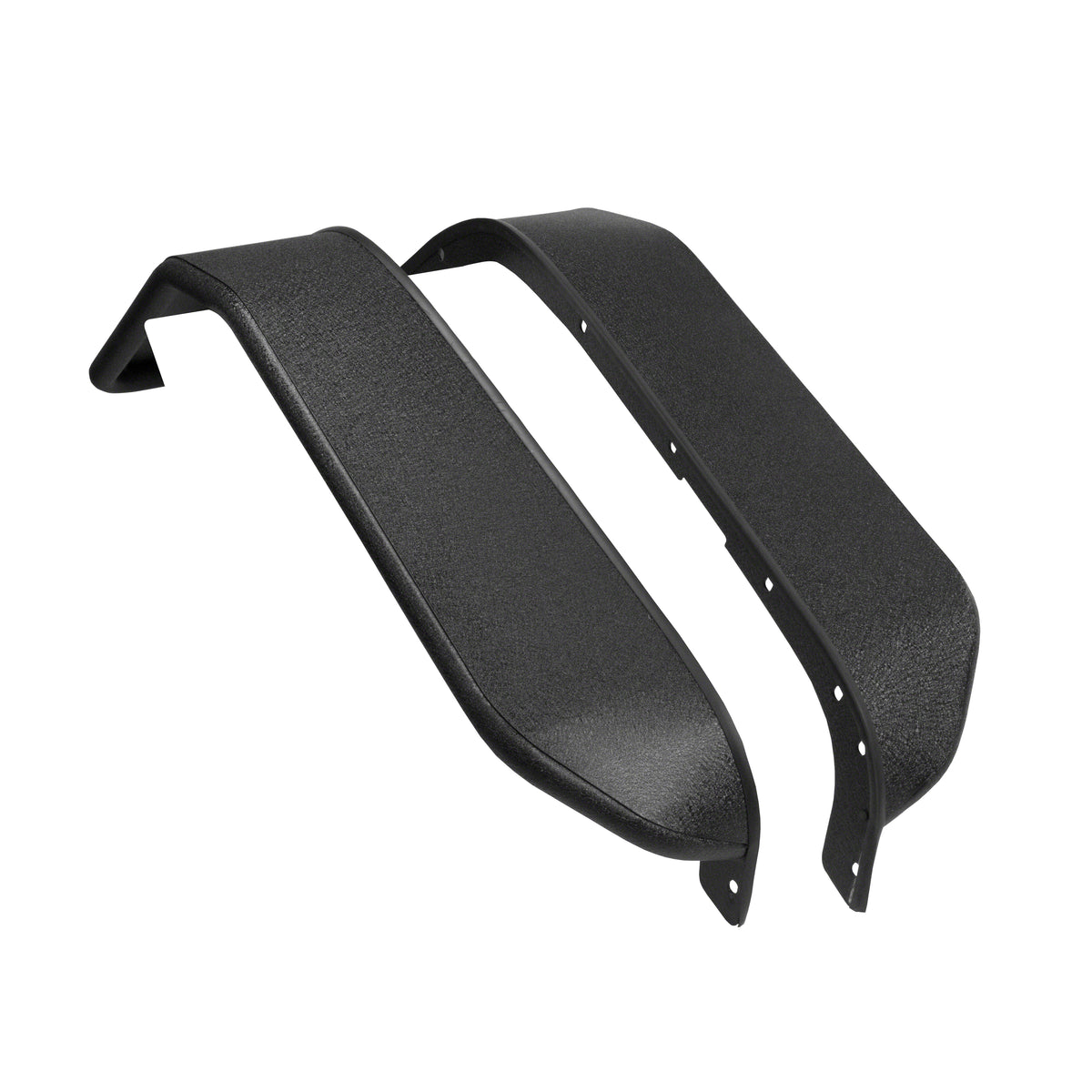TrailFX Fender Flare For Jeep Wrangler, Jeep Wrangler JK - 7-1/2 Inch Tire Coverage Textured Powder Coated Black 1-1/2 (J052FF)