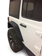 TrailFX Fender Flare For Jeep Wrangler - 5-1/2 Inch Tire Coverage, Textured Powder Coated Black (JL05RF)