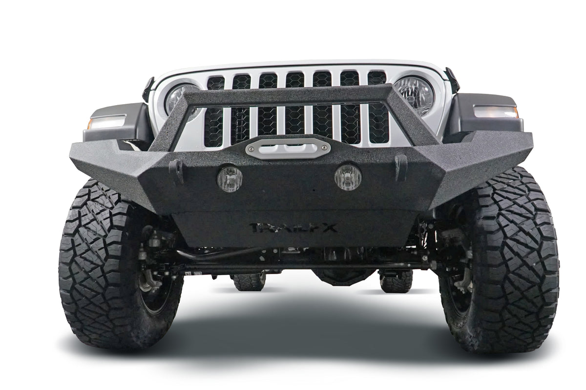 TrailFX Bumper For Jeep Gladiator, Jeep Wrangler - One Piece Design Full Width Direct-Fit Mntg Hardware (JL07T)