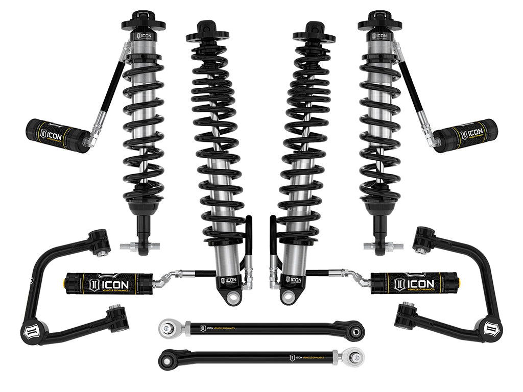 ICON 2021-2023 Ford Bronco Non-Sasquatch 3-4in Lift Stage 5 Suspension System Tubular Heavy Rate Rear Spring