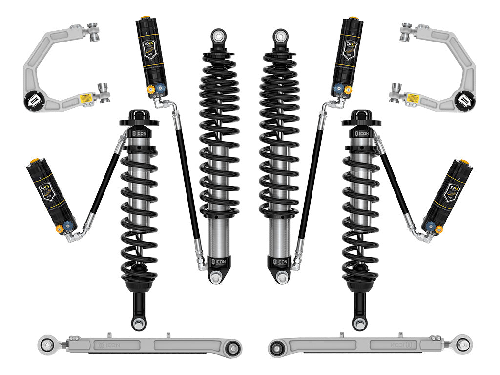 ICON 2021-2023 Ford Bronco Non-Sasquatch 3-4in Lift Stage 6 Suspension System CDXS Billet Heavy Rate Rear Spring