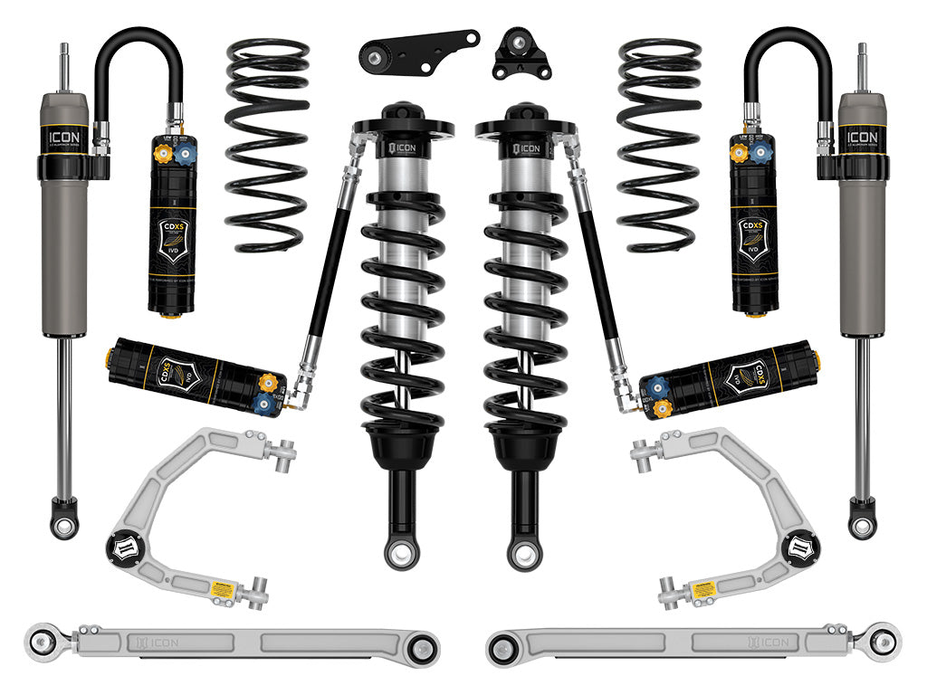 ICON 2024-2025 Toyota Tacoma 1.25-3in Lift Stage 9 Suspension System Billet Overland Rear Springs