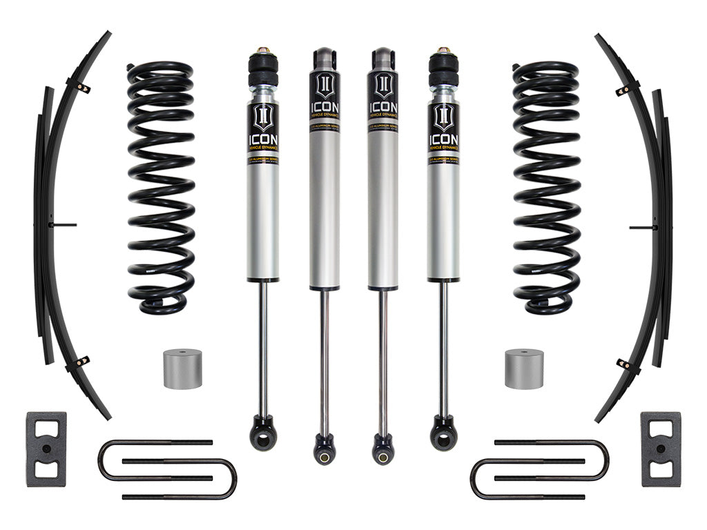 ICON 2023 Ford F-250/F-350 Super Duty 4WD Diesel 2.5in Lift Stage 1 Suspension System w/Expansion Packs