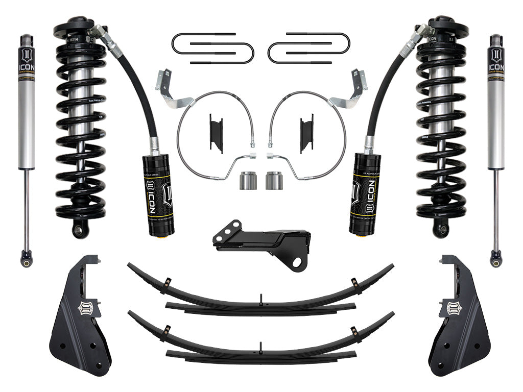 ICON 2023-2025 Ford F-250/F-350 Super Duty 4WD 4-5.5in Lift Stage 1 Coilover Conversion System w/Expansion Packs