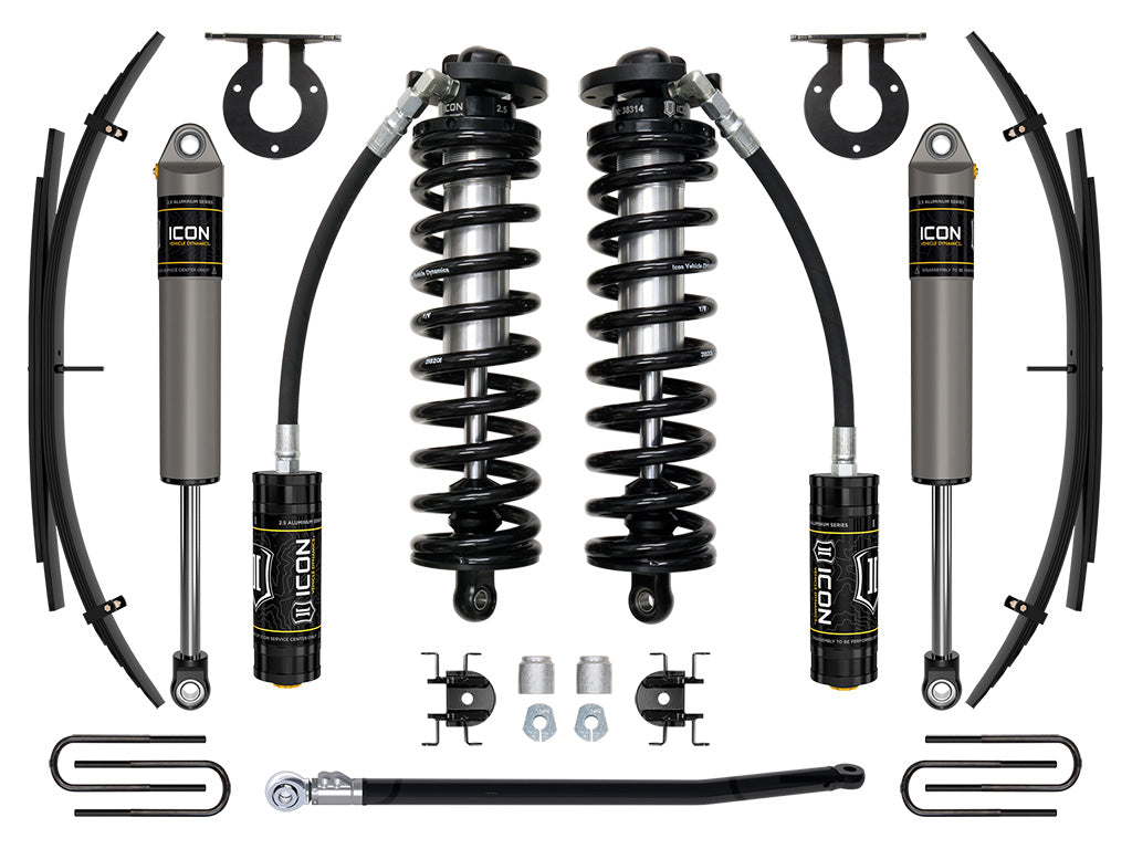 ICON 11-16 Ford F250/F350 2.5-3in Lift Stage 2 Coilover System w/Leaf Springs