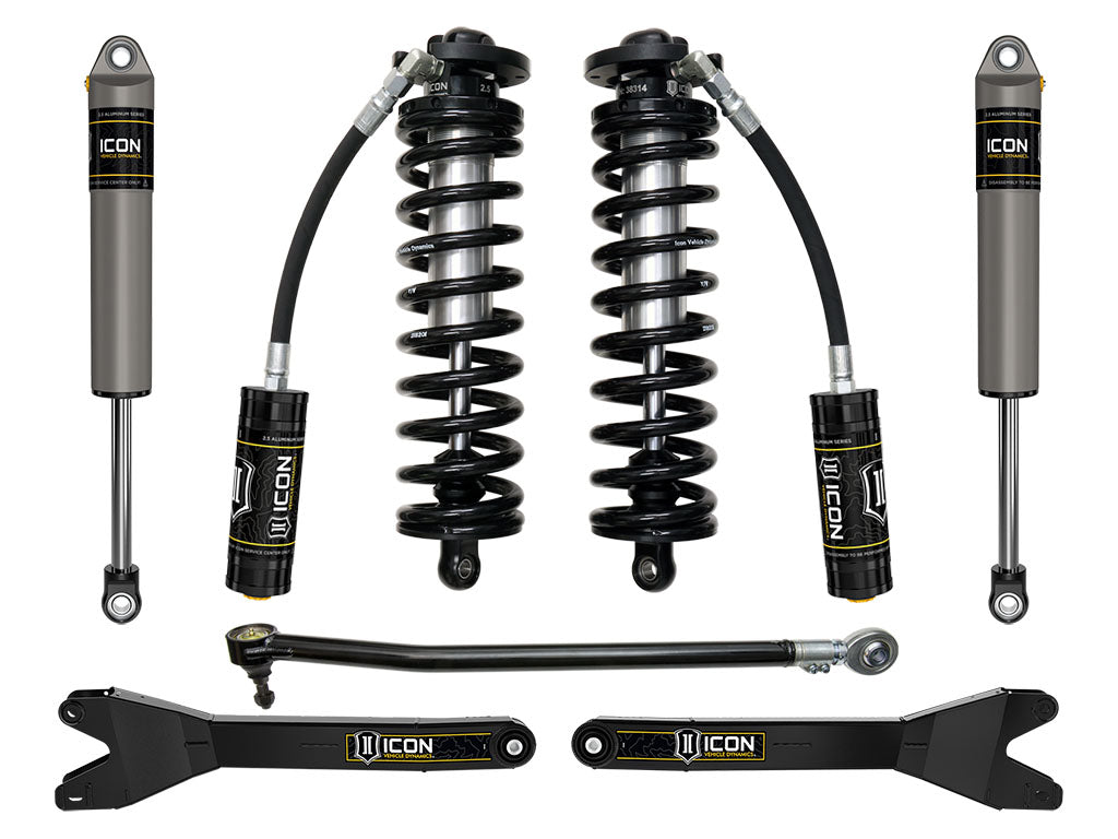 ICON 2023-2025 Ford F-250/F-350 Super Duty 4WD 2.5-3in Lift Stage 2 Coilover Conversion System w/Radius Arms