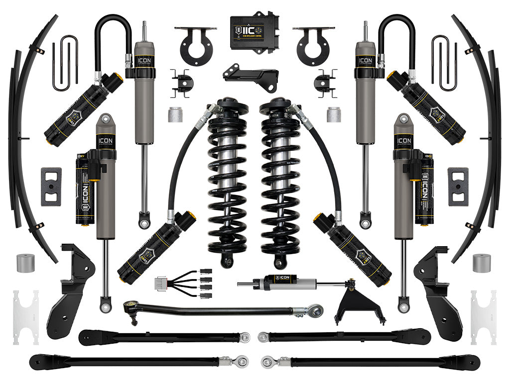 ICON 2023-2025 Ford F-250/F-350 Super Duty 4WD 2.5-3in Lift Stage 7 Coilover Conversion System With 4-Link And Expansion Packs