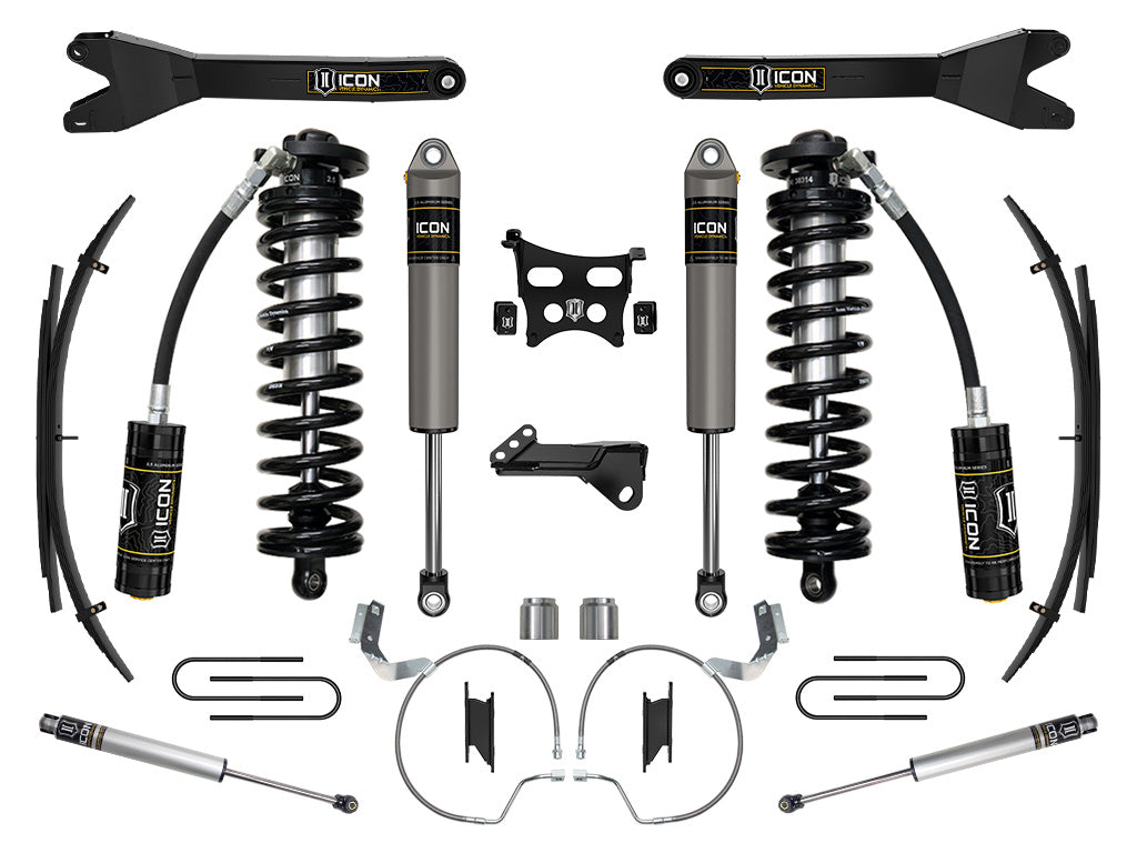 ICON 2023-2025 Ford F-250/F-350 Super Duty 4WD 4-5.5in Lift Stage 3 Coilover Conversion System w/Radius Arms & Expansion Packs