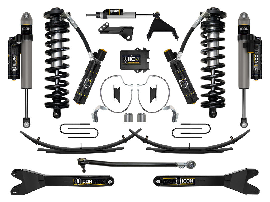 ICON 2023-2025 Ford F-250/F-350 Super Duty 4WD 4-5.5in Lift Stage 8 Coilover Conversion System w/Radius Arms & Expansion Packs