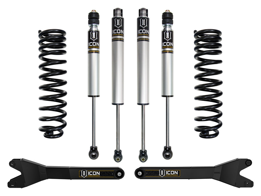 ICON 2023-2025 Ford F-250/F-350 Super Duty 4WD Diesel 2.5in Lift Stage 1 Suspension System w/Radius Arms