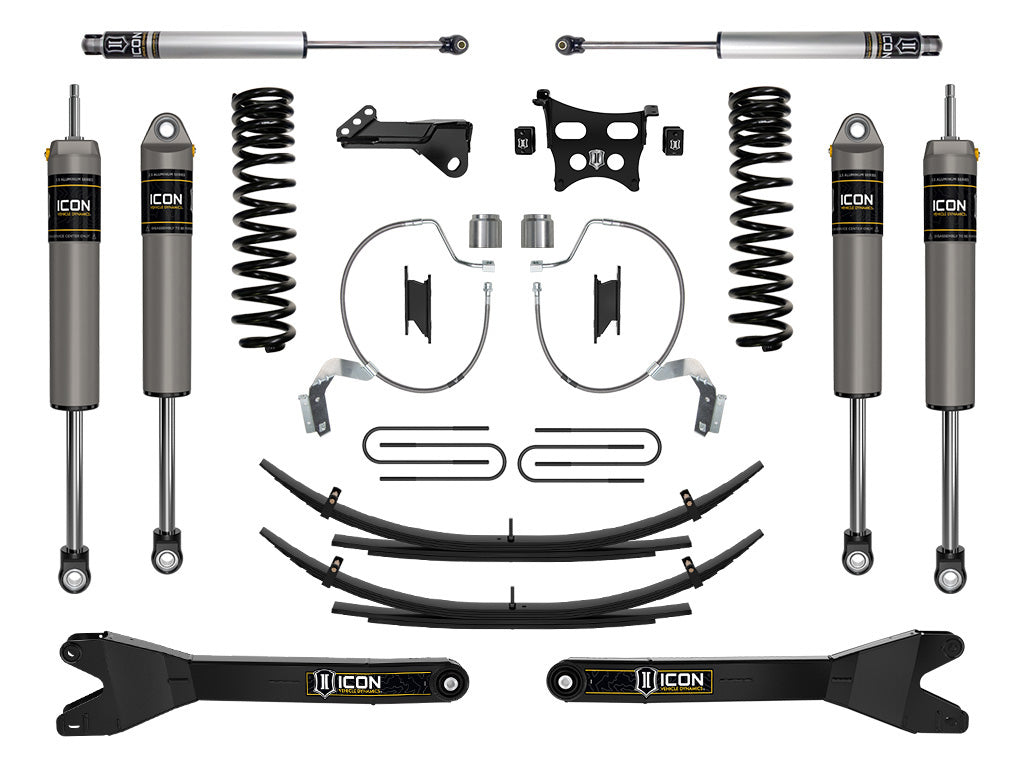 ICON 2023-2025 Ford F-250/F-350 Super Duty 4WD Diesel 4.5in Lift Stage 3 Suspension System w/Radius Arms & Expansion Packs
