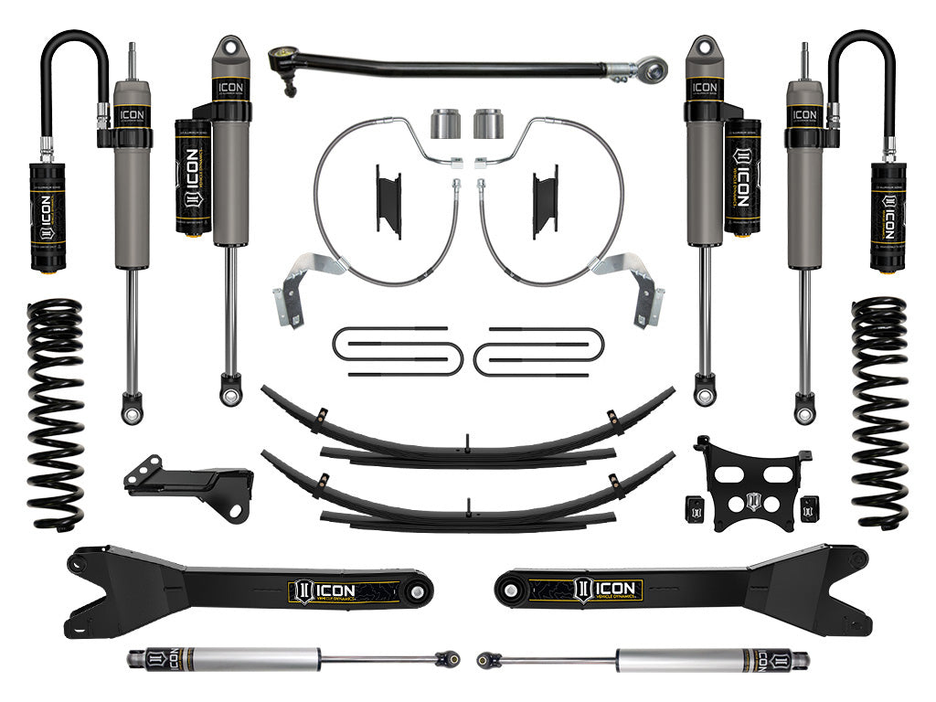 ICON 2023-2025 Ford F-250/F-350 Super Duty 4WD Diesel 4.5in Lift Stage 4 Suspension System w/Radius Arms & Expansion Packs