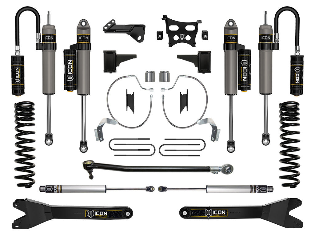 ICON 2023-2025 Ford F-250/F-350 Super Duty 4WD Diesel 4.5in Lift Stage 4 Suspension System w/Radius Arms