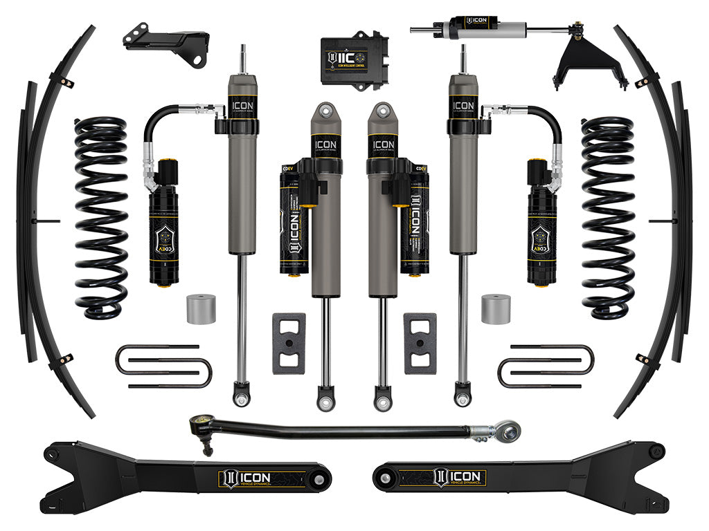 ICON 2023-2025 Ford F-250/F-350 Super Duty 4WD Diesel 2.5in Lift Stage 6 Suspension System w/Radius Arms And Expansion Packs