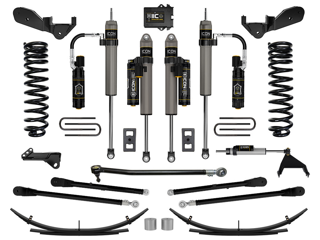 ICON 2023-2025 Ford F-250/F-350 Super Duty 4WD Gas 2.5in Lift Stage 6 Suspension System w/4-Link And Expansion Packs