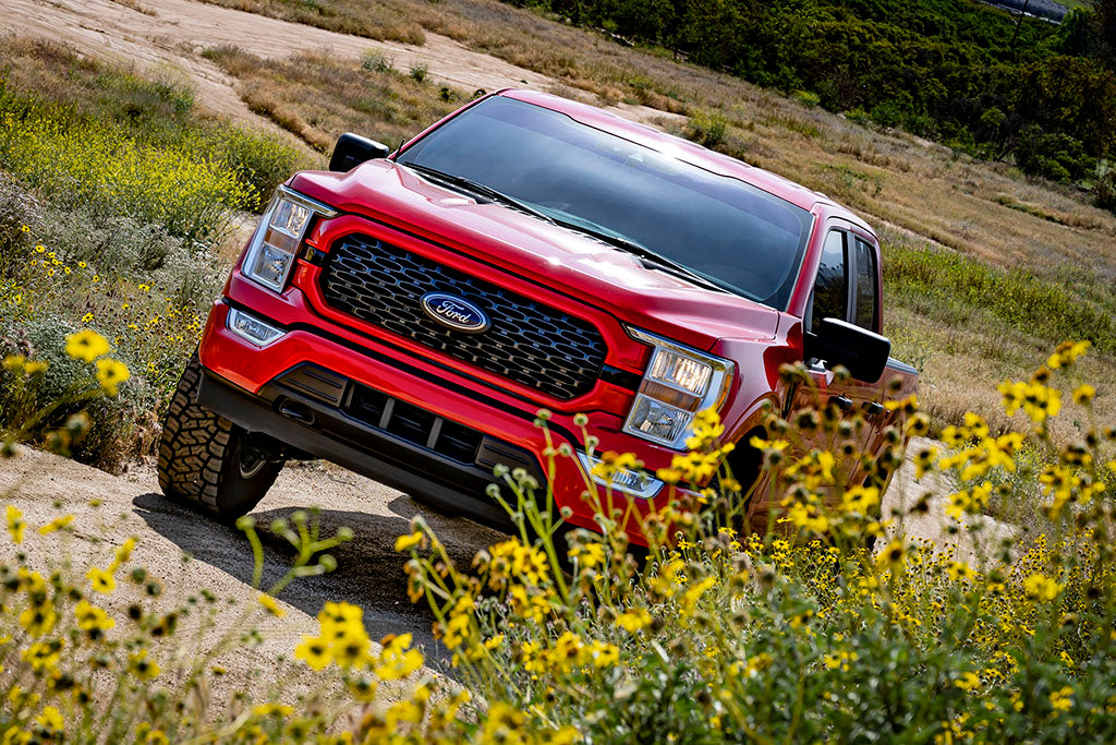 ICON 2021-2024 Ford F-150 4WD 3.5-4.5in Lift Stage 4 Suspension System Tubular CDXS w/Leaf Packs