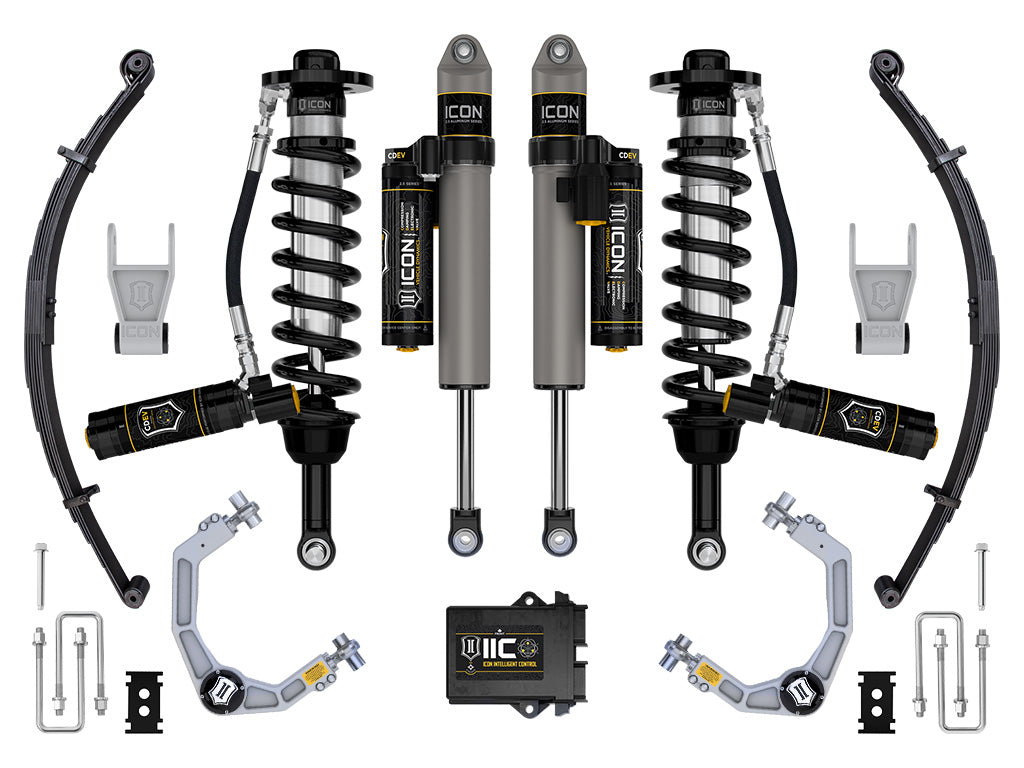 ICON 2021-2024 Ford F-150 Tremor 2.5-3in Lift Stage 5 Suspension System Billet w/Leaf Packs
