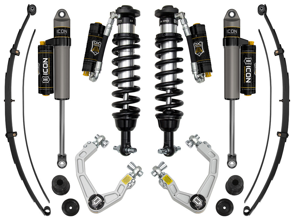 ICON 19-21 Ford Ranger 0-3.5in Lift Stage 8 Susp System Billet UCA Al Knuckle