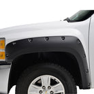 TrailFX Fender Flare For Chevrolet, GMC Trucks - 2 Inch Tire Coverage, Textured Black, ABS Plastic, Set of 4 (PFFC3005T)