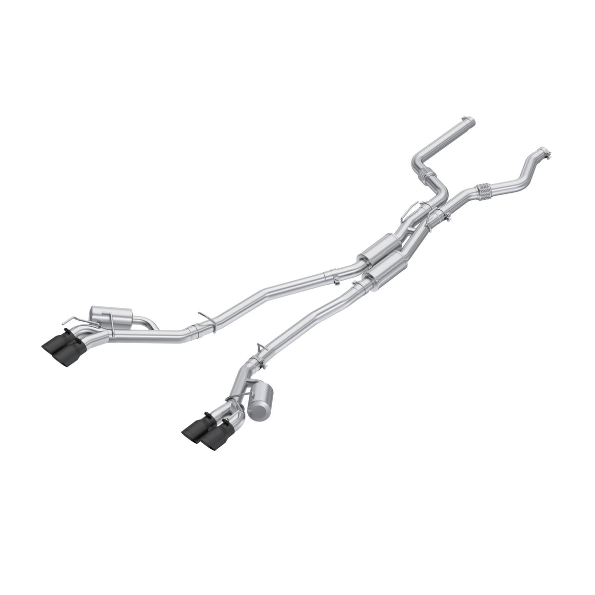 MBRP 20-Present Ford Explorer ST/ Lincoln Aviator Armor Pro 3-Inch Cat-Back Dual Rear Quad Outlet with Black Tips