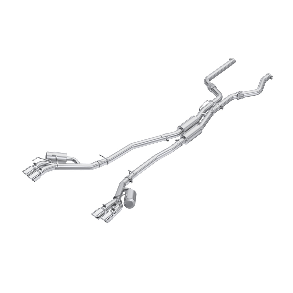 MBRP 20-Present Ford Explorer ST/ Lincoln Aviator Armor Lite 3-Inch Cat-Back Dual Rear Quad Outlet with Polished Tips