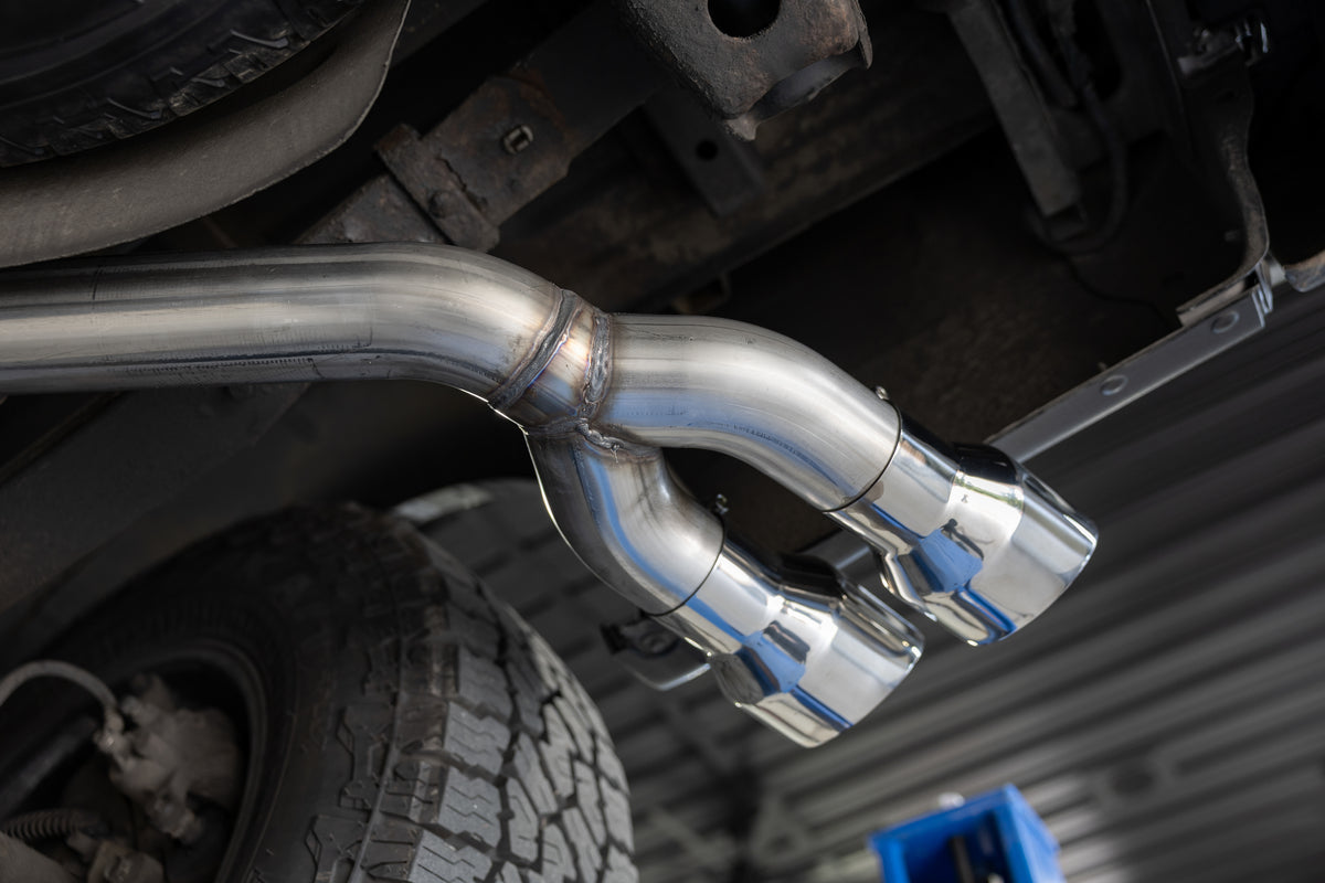 MBRP 15-20 Ford F-150 2.7L, 3.5L and 5.0L Armor Lite 3-Inch Cat-Back Passenger Side Exit with Polished Tips