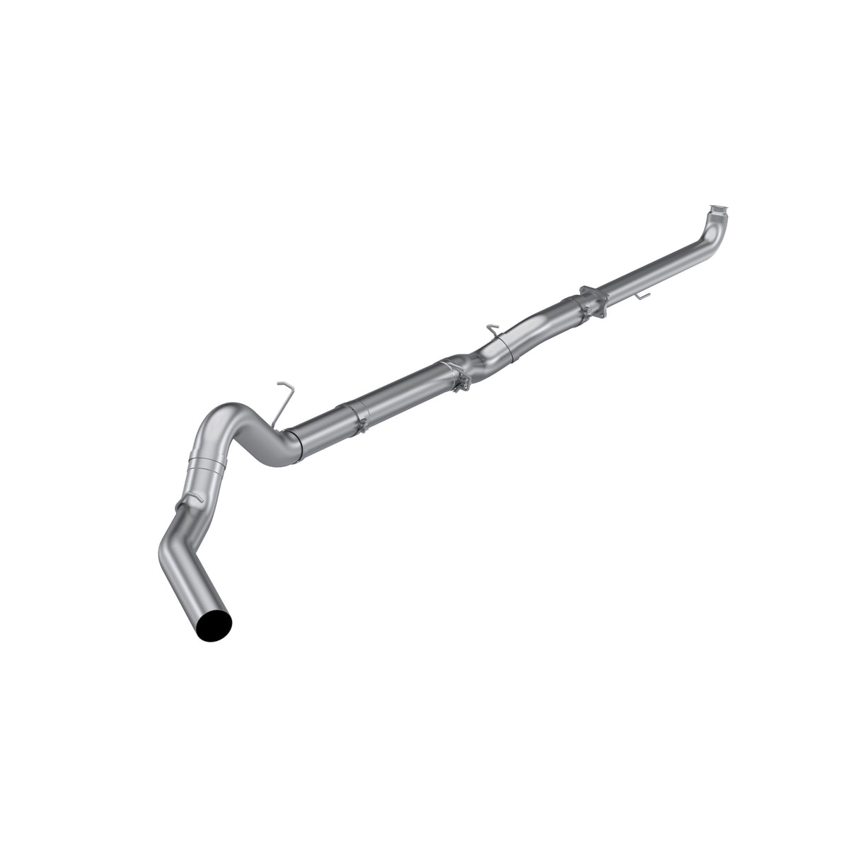 MBRP T409 Stainless Steel 5 Inch Downpipe Back Single Side Exit No Muffler 01-04 Silverado/Sierra 2500/3500 6.6L Duramax EC/CC