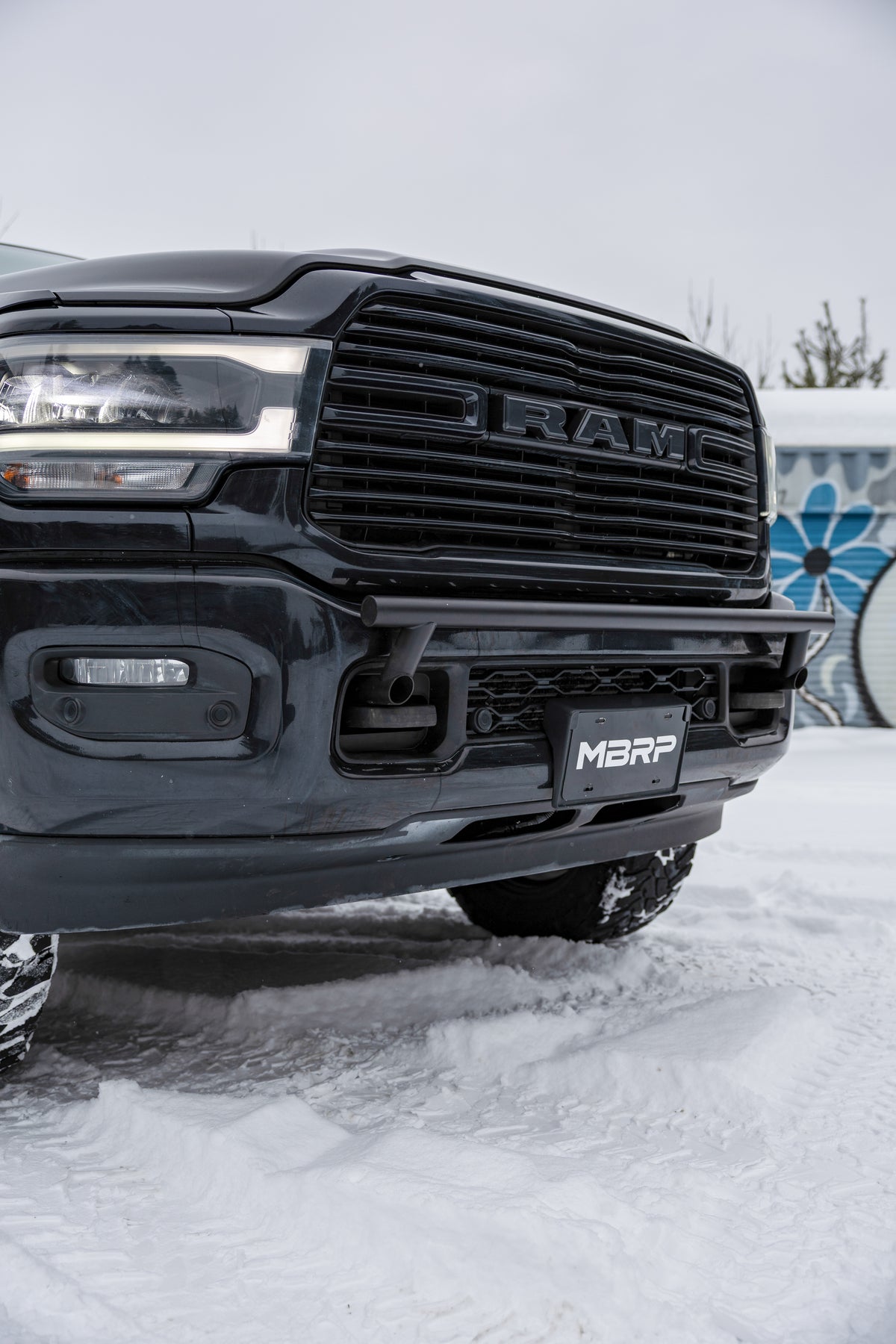 MBRP 2019-Up Ram 2500 Black-Coated Bumper Light Mounting Bar