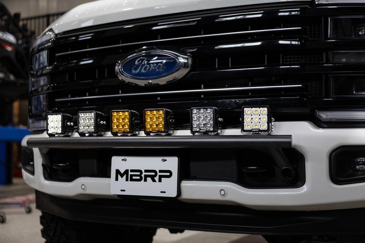 MBRP 2017-Up Ford F250/ F350/ F450/ F550 Superduty Black-Coated Bumper Light Mounting Bar
