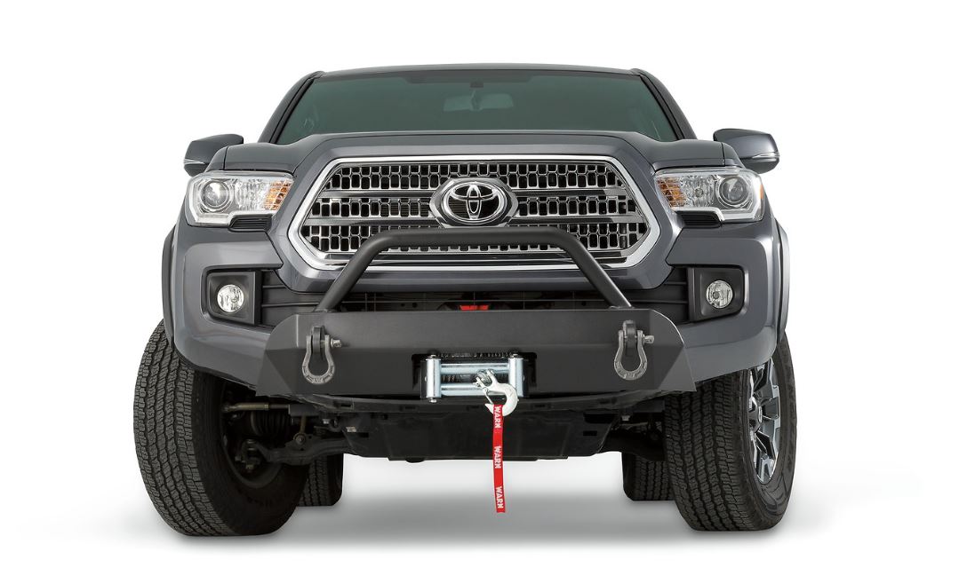 WARN Semi-Hidden Winch Mount with Grille Guard for 2012-2015 Toyota Tacoma
