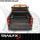 TrailFX Truck Bed Liner For Toyota Hilux - Under Rail, High-Density Polyethylene, With Tailgate Liner (THR5U16X)