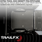 TrailFX Truck Bed Liner For Toyota Hilux - Under Rail, High-Density Polyethylene, With Tailgate Liner (THR5U16X)