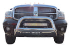 TrailFX Bull Bar For Cadillac, Chevrolet, GMC Trucks - Polished Stainless Steel 3-1/2 Inch Diameter With Skid (B1516S)