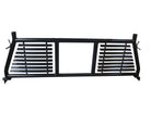 TrailFX Truck Cab Protector / Headache Rack For Ford F-250 Super Duty, Ford F-350 Super Duty, Nissan TITAN - Round Tube Louver With Rear Cab Window Cut Out Powder (H0005B)