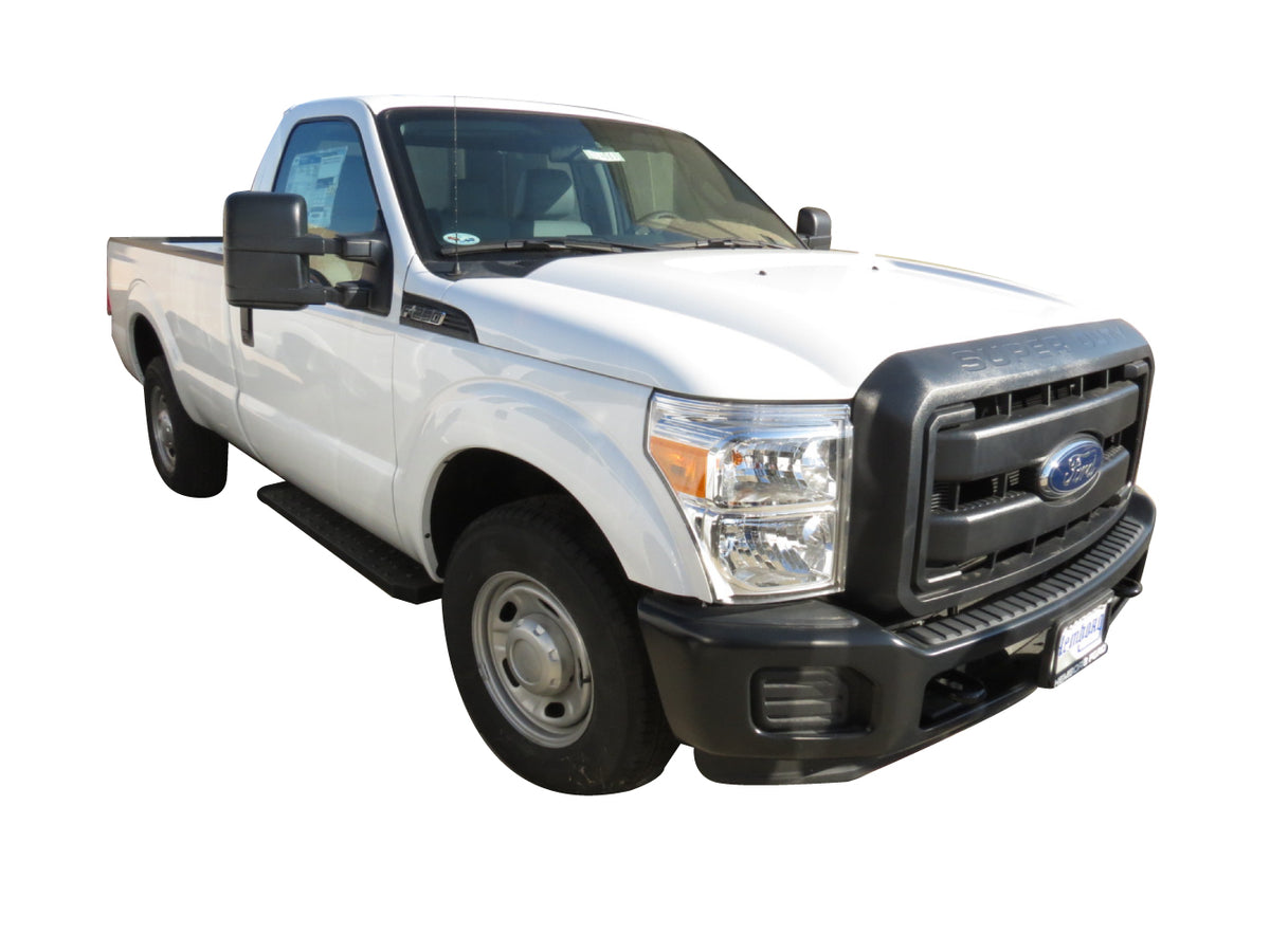 TrailFX Running Board For Ford Trucks - Powder Coated Black Steel Unlighted Rocker Panel Mount 300 (RBW06B)