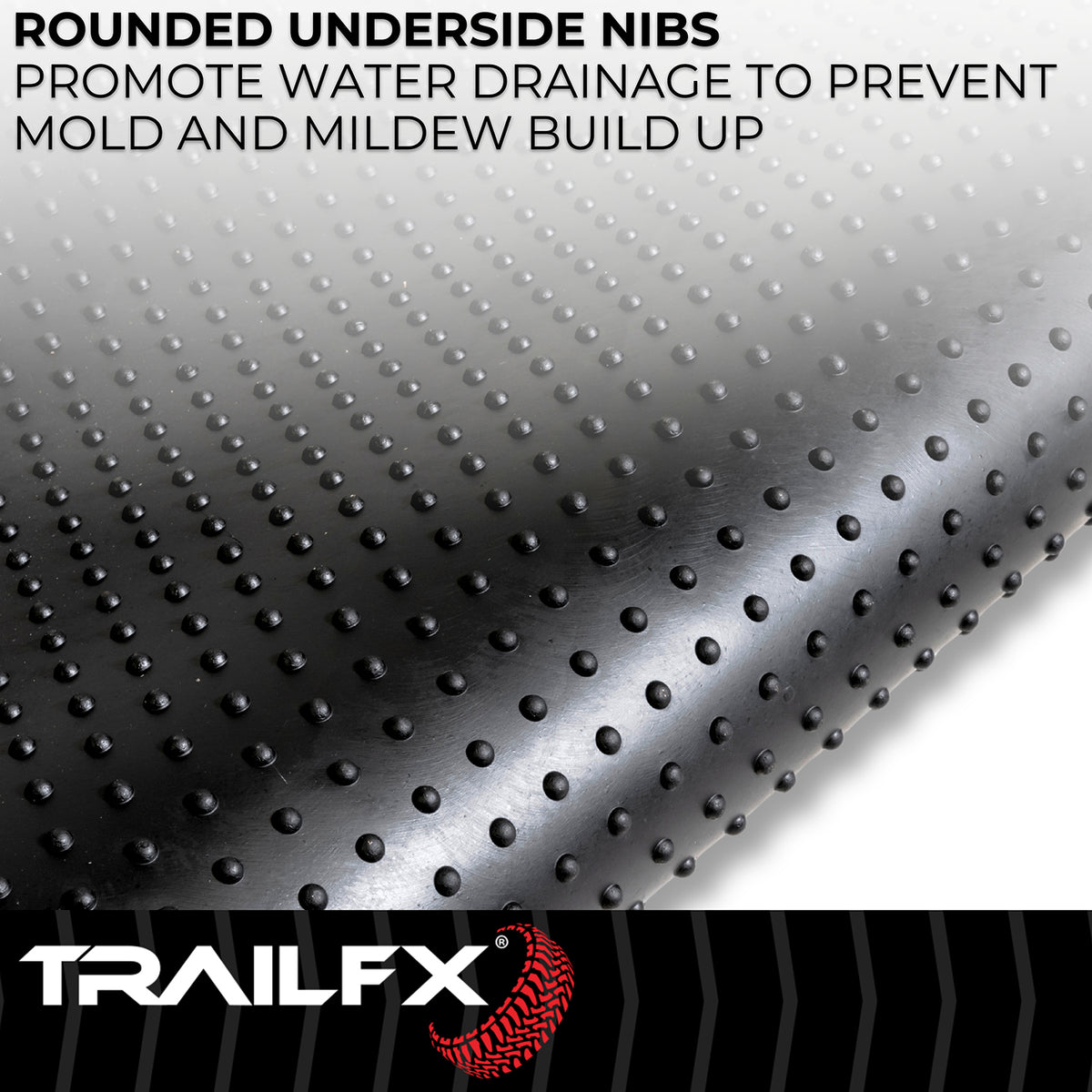 TrailFX Truck Bed Mat For Ford F-150 - Drop-In, Without Raised Edges, Textured Pebble Surface (630N)