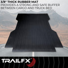 TrailFX Truck Bed Mat For Toyota Tacoma - Drop-In, Without Raised Edges, Textured Pebble Surface (703N)
